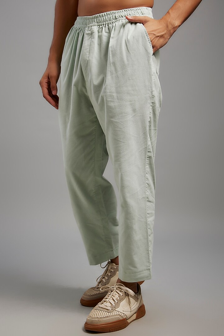 Green Corduroy Textured Co-Ord Set by LA ADORE BY BHAVIK J BAFNA at Pernia's Pop Up Shop