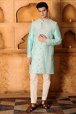 Buy KAKA Menswear Yellow Ombre Embroidered Kurta Set at  Pernia'sPopUpShopMen 2023 in 2023