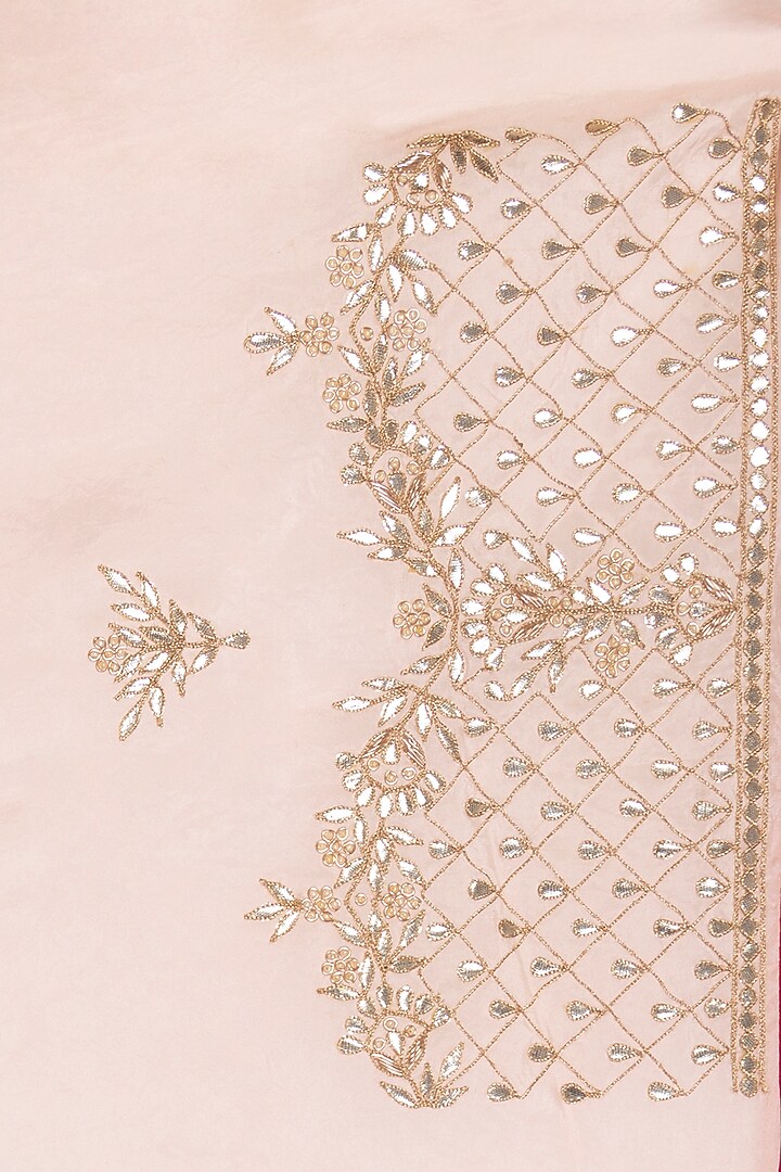 Red Upada Silk Embellished Party Wear Saree Set by Albis Jaipur at Pernia's Pop Up Shop