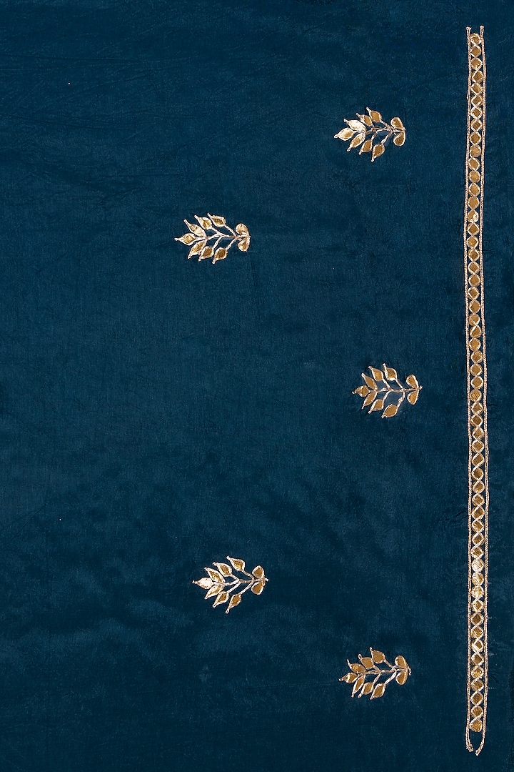 Powder Green Pure Upada Silk Embroidered Party Wear Saree Set by Albis Jaipur at Pernia's Pop Up Shop