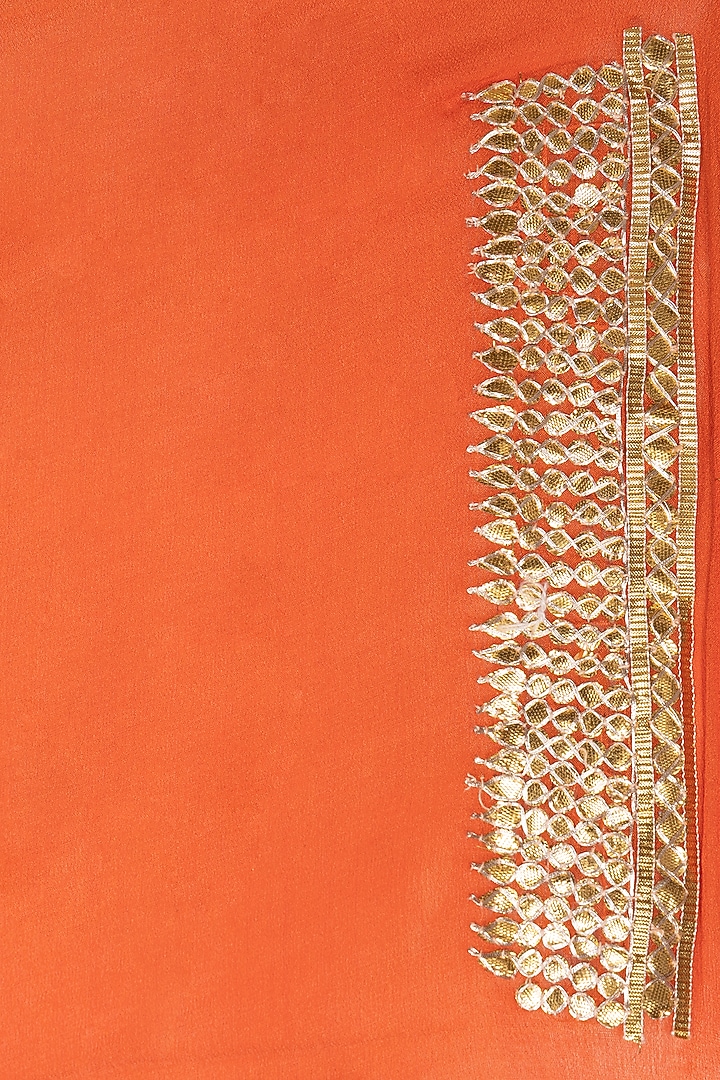 Multi-Coloured Pure Chinon Embroidered Leheriya Party Wear Saree by Albis Jaipur at Pernia's Pop Up Shop