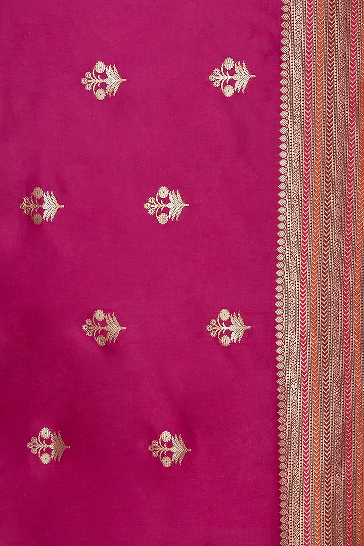 Wine Purple Pure Katan Silk Festive Saree by Albis Jaipur at Pernia's Pop Up Shop