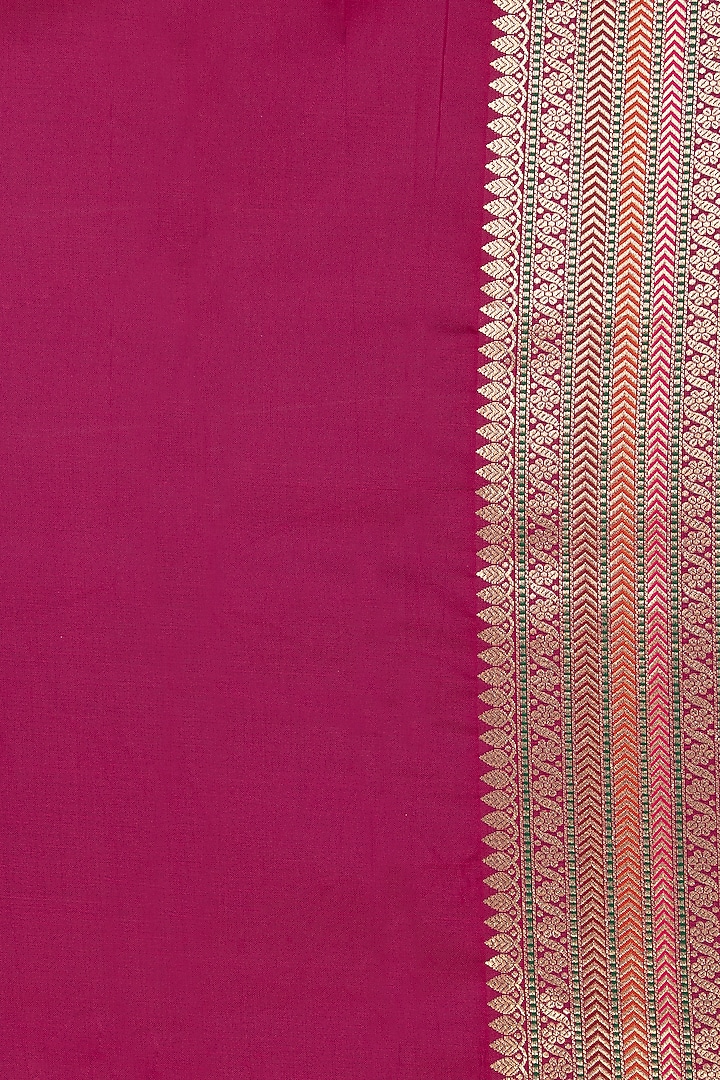 Wine Purple Pure Katan Silk Festive Saree by Albis Jaipur at Pernia's Pop Up Shop