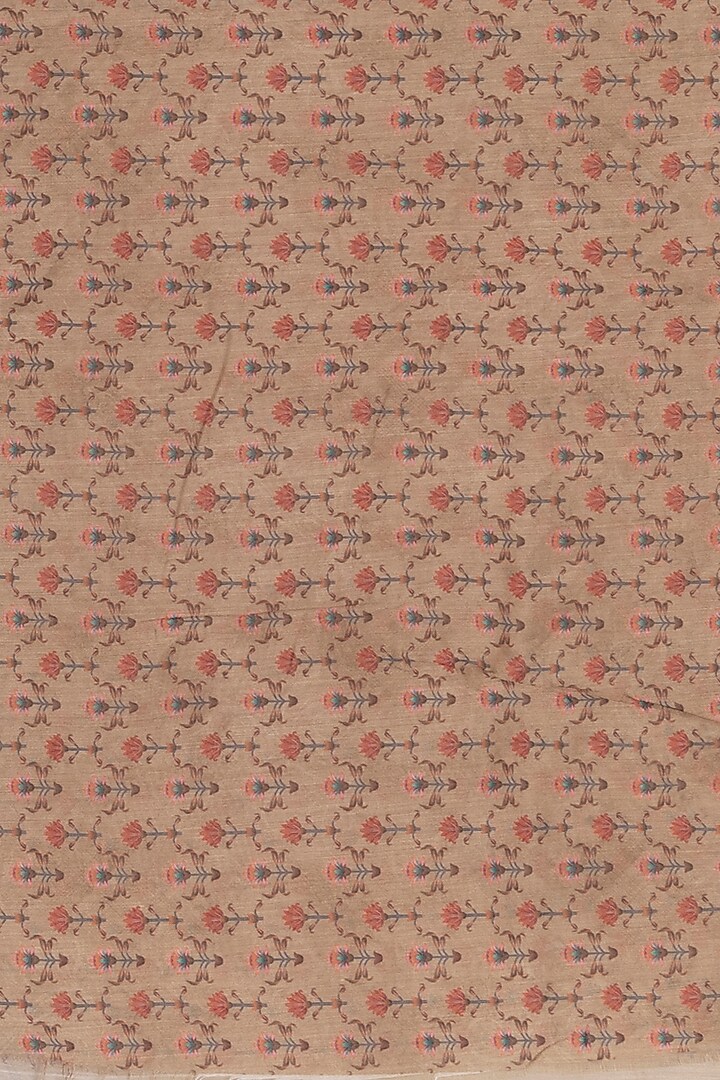 Grey & Beige Linen Silk Digital Printed Festive Saree Set by Albis Jaipur at Pernia's Pop Up Shop