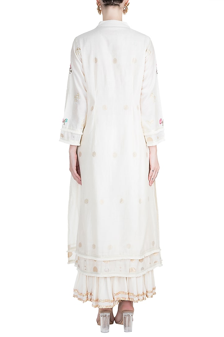 White Embellished Kurta Set by Alkaline by Alka Suman at Pernia's Pop Up Shop