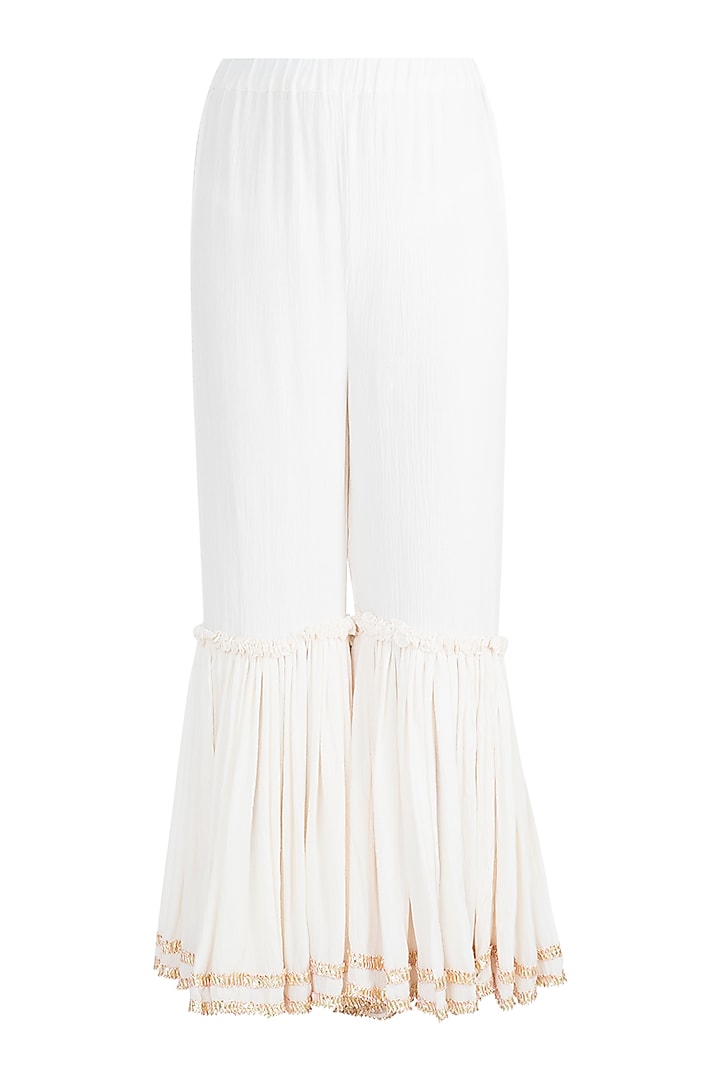 White Embellished Kurta Set by Alkaline by Alka Suman at Pernia's Pop Up Shop