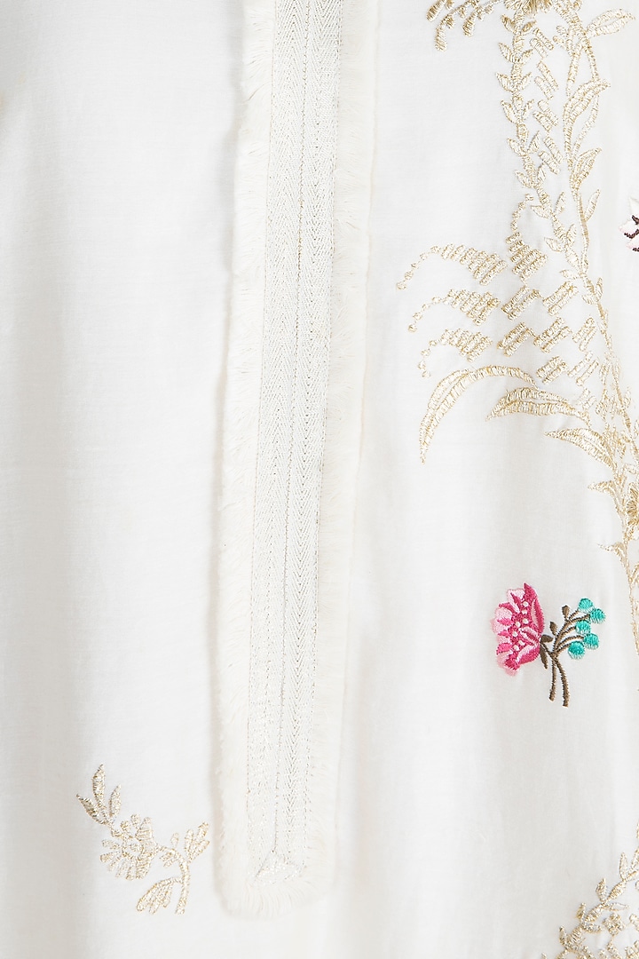 White Embellished Kurta Set by Alkaline by Alka Suman at Pernia's Pop Up Shop