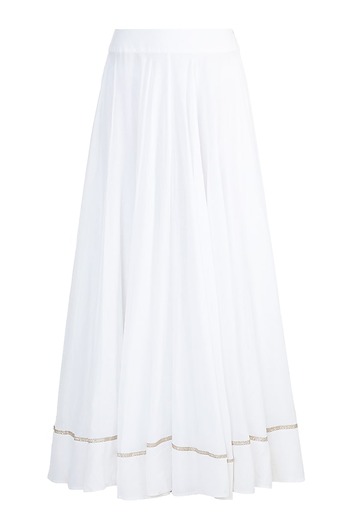 White Embroidered Top With Skirt by Alkaline by Alka Suman at Pernia's Pop Up Shop