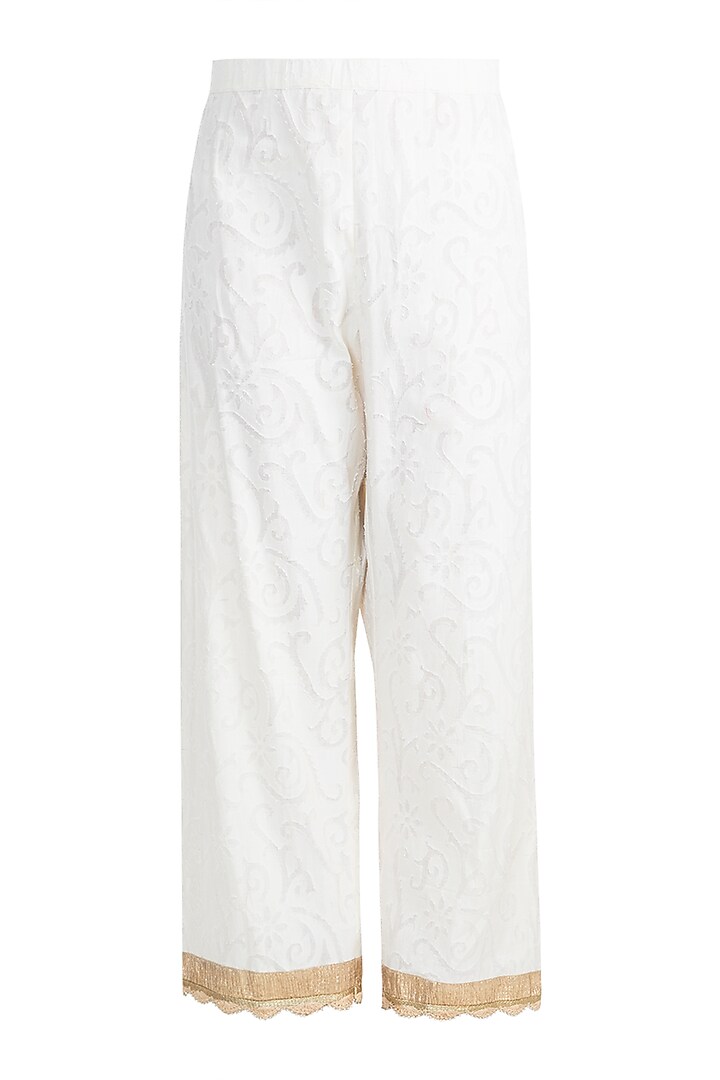 White Embroidered Angrakha Kurta Set by Alkaline by Alka Suman at Pernia's Pop Up Shop
