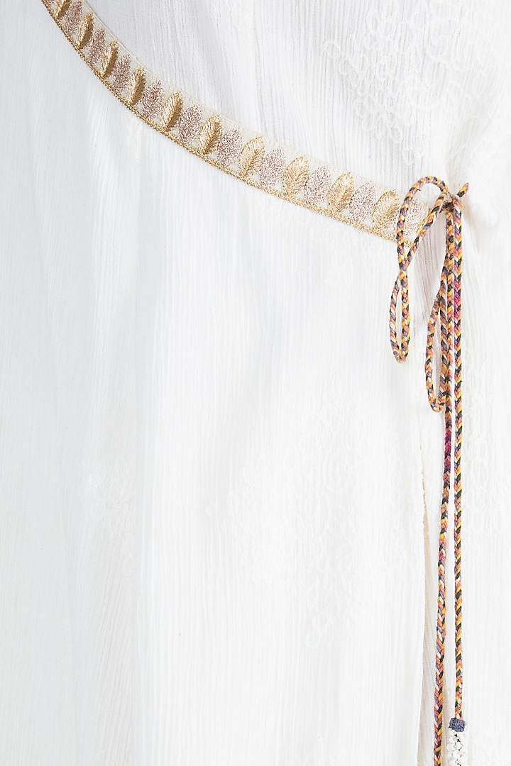 White Embroidered Angrakha Kurta Set by Alkaline by Alka Suman at Pernia's Pop Up Shop