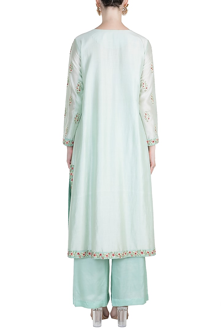 Sky Blue Embroidered Kurta Set by Alkaline by Alka Suman at Pernia's Pop Up Shop