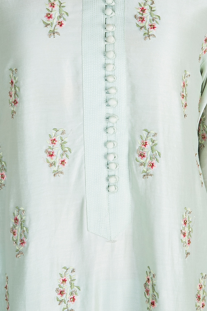 Sky Blue Embroidered Kurta Set by Alkaline by Alka Suman at Pernia's Pop Up Shop