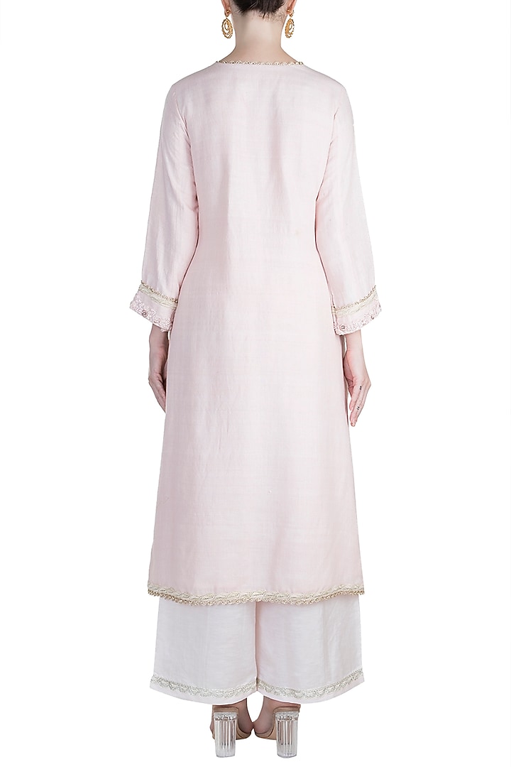 Pink Embroidered Kurta Set by Alkaline by Alka Suman at Pernia's Pop Up Shop