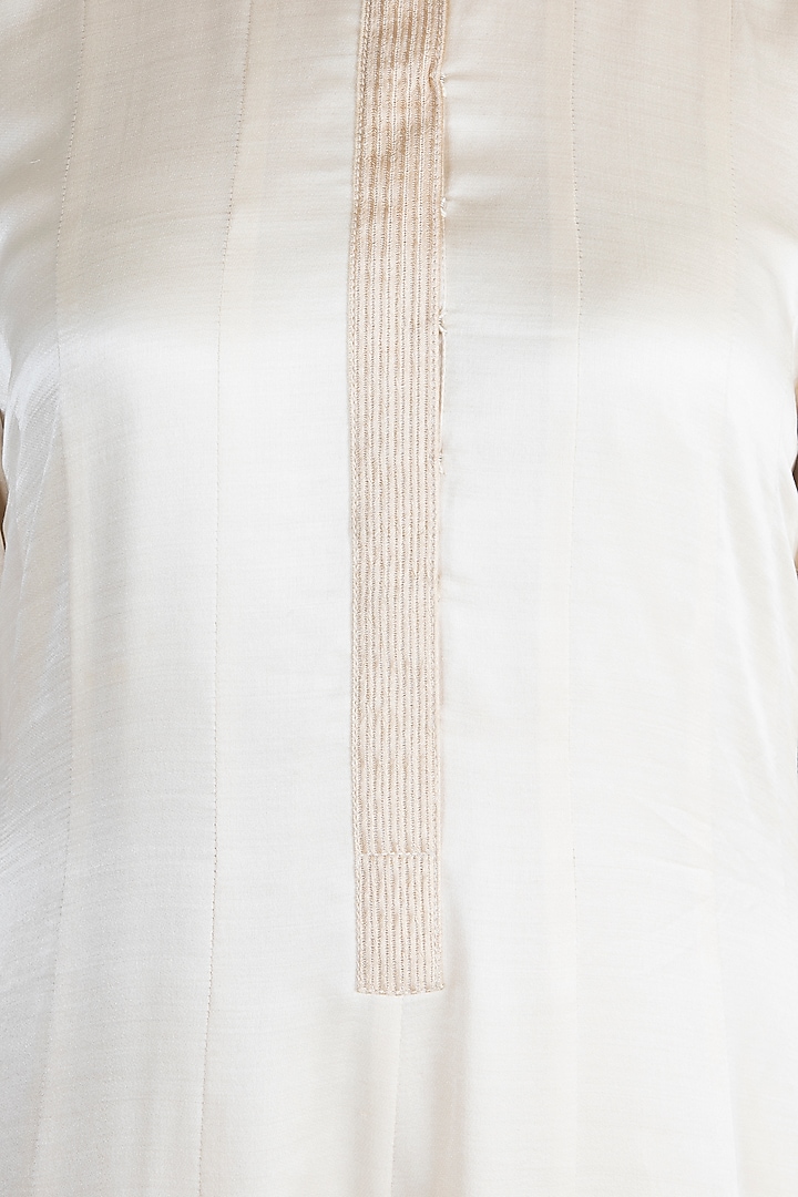 Beige Embroidered Kurta Set by Alkaline by Alka Suman at Pernia's Pop Up Shop