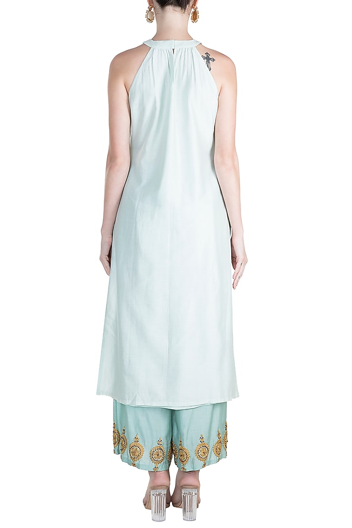 Sky Blue Chikankari Kurta Set by Alkaline by Alka Suman at Pernia's Pop Up Shop