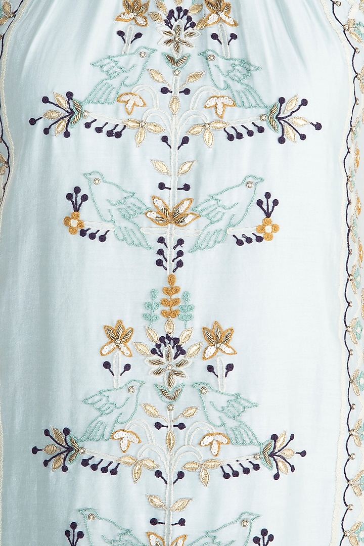 Sky Blue Chikankari Kurta Set by Alkaline by Alka Suman at Pernia's Pop Up Shop