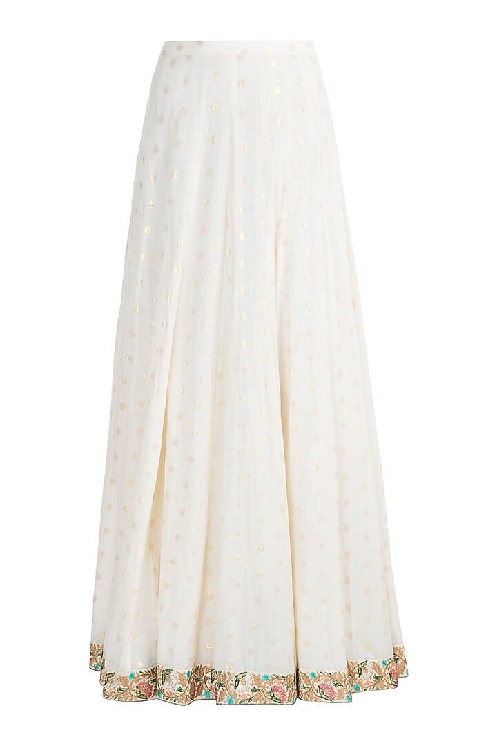 Off White Chikankari Embroidered Jacket Wedding Lehenga Set by Alkaline by Alka Suman at Pernia's Pop Up Shop