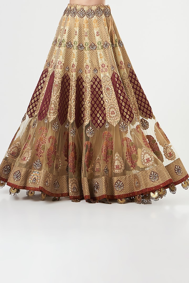 Gold Embroidered Bridal Lehenga Set by Ashima Leena at Pernia's Pop Up Shop