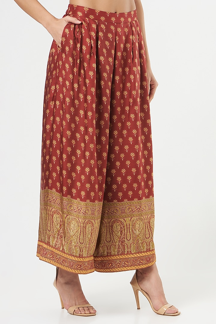 Reddish Maroon Printed Tunic Set by Ashima Leena at Pernia's Pop Up Shop