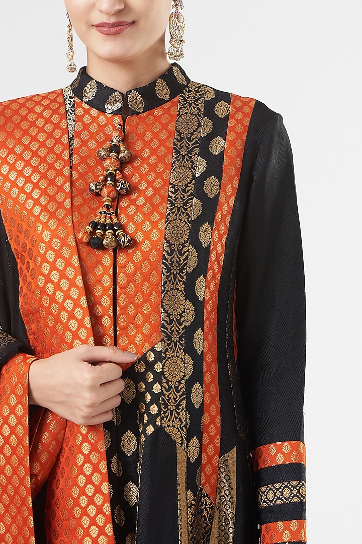 Black Silk Jacket Set by Ashima Leena at Pernia's Pop Up Shop