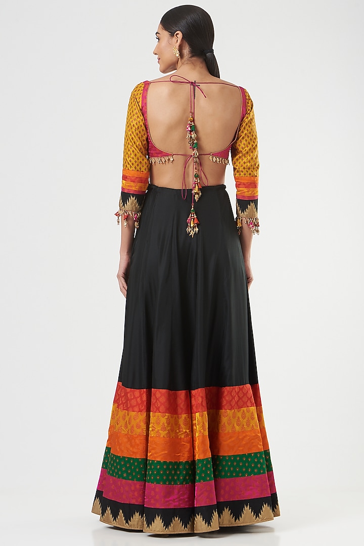 Black Silk Bridal Lehenga Set by Ashima Leena at Pernia's Pop Up Shop