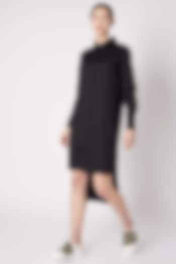 Black Tux Shirt Dress by ALIGNE