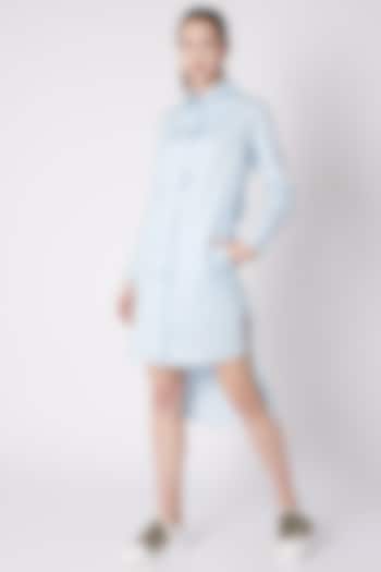 Powder Blue Tux Dress by ALIGNE