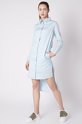 Powder Blue Tux Dress by ALIGNE