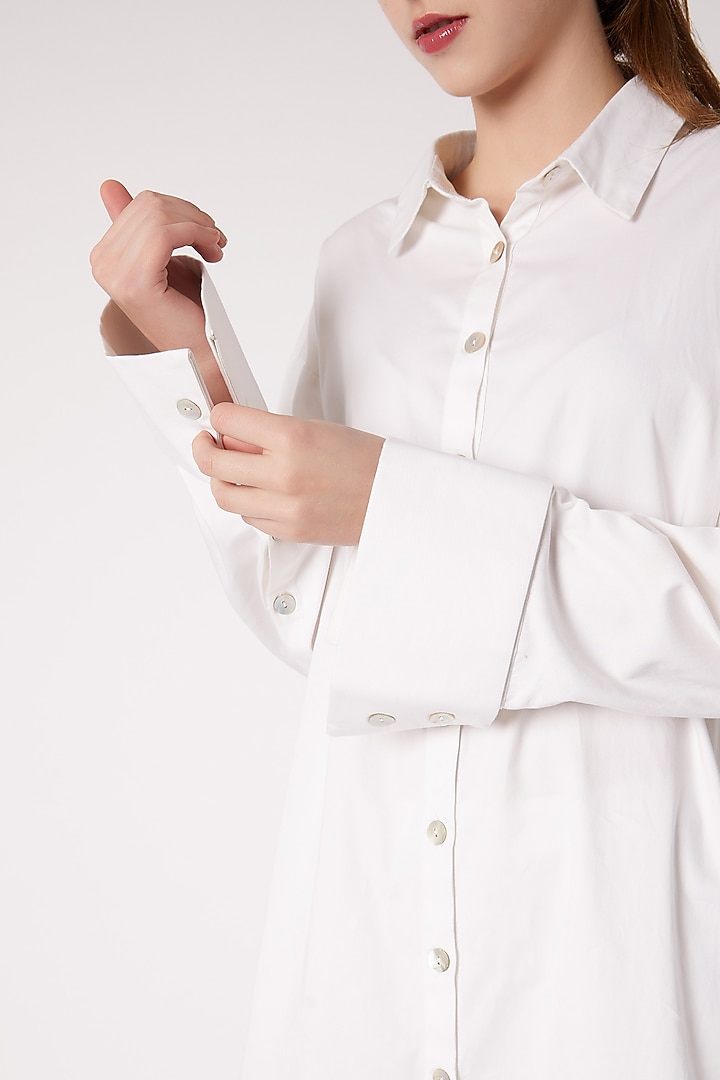 White Shirt Jacket Vacation Dress by ALIGNE at Pernia's Pop Up Shop