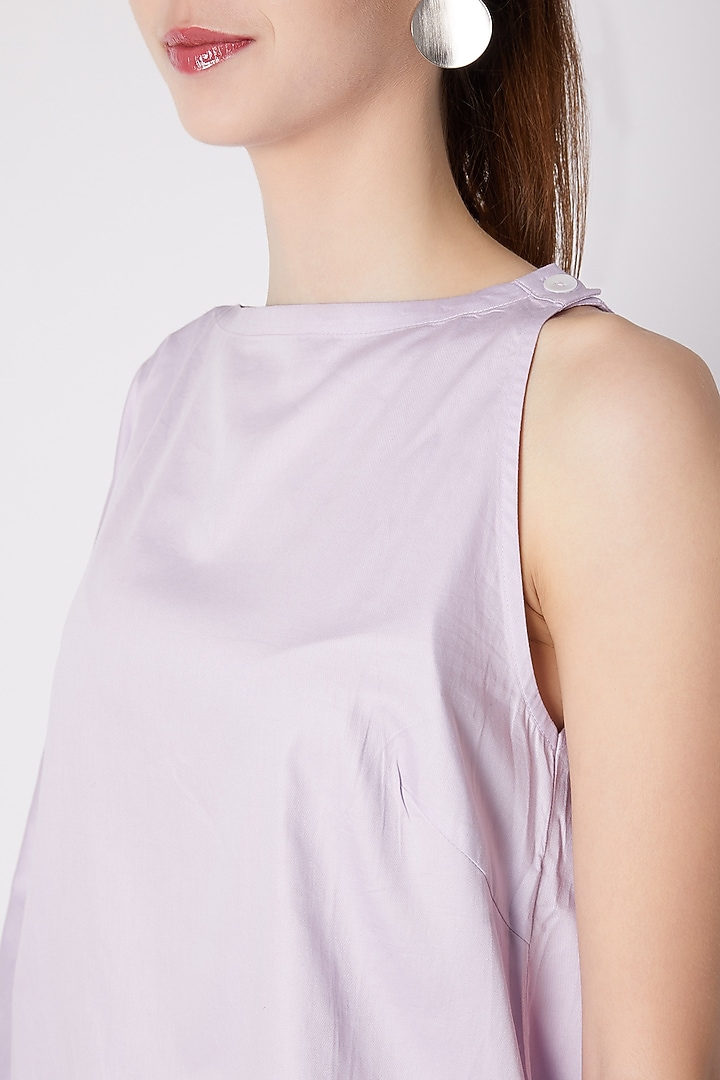 Violet Asymmetric Top With High Neck by ALIGNE at Pernia's Pop Up Shop