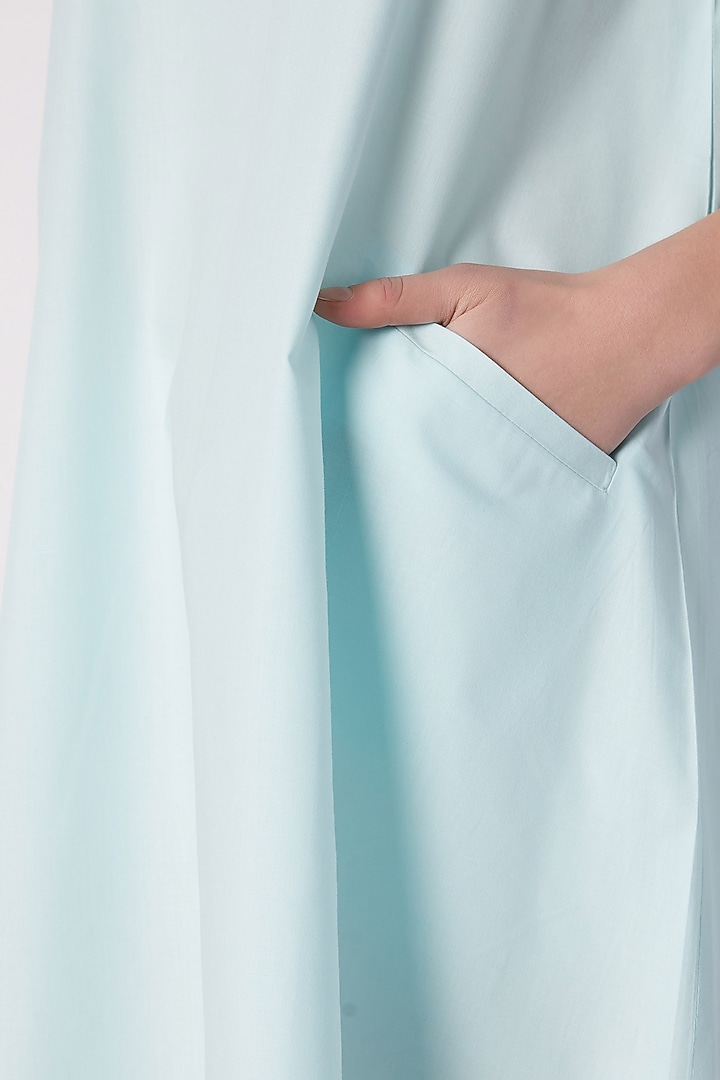 Sky Blue Sleeveless Cotton Summer Dress by ALIGNE at Pernia's Pop Up Shop