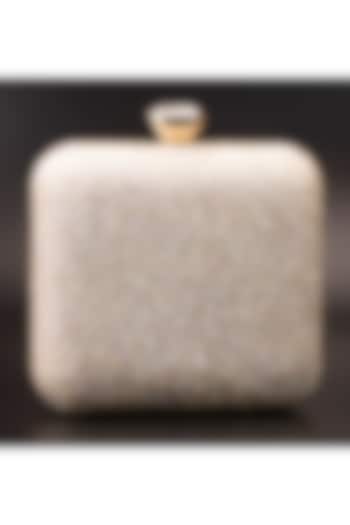 White Crystal Embellished Diamante Clutch by Alor Bags at Pernia's Pop Up Shop