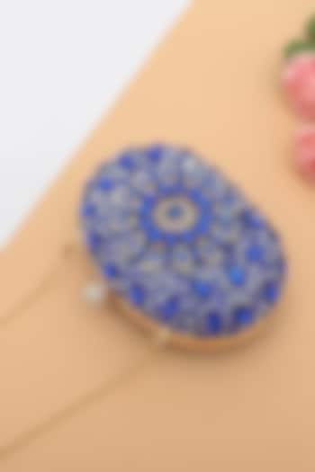 Royal Blue Crystal & Rhinestone Embellished Clutch by Alor Bags at Pernia's Pop Up Shop