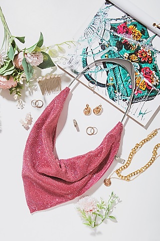 Pink Rhinestone Handbag by Alor Bags