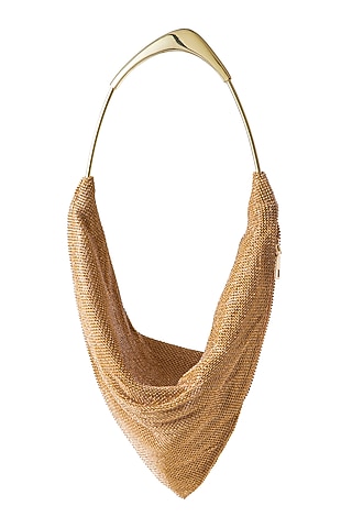 Gold Rhinestone Handbag by Alor Bags