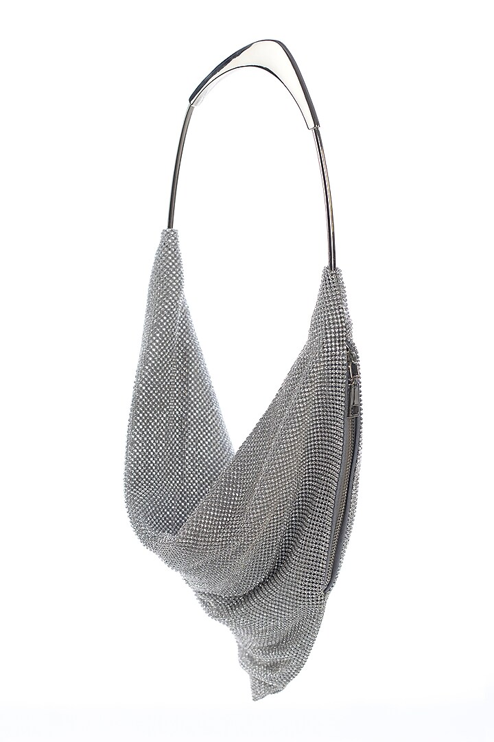 Silver Rhinestone Handbag by Alor Bags at Pernia's Pop Up Shop