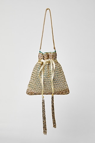 Gold Silk Potli by Aloha by PS