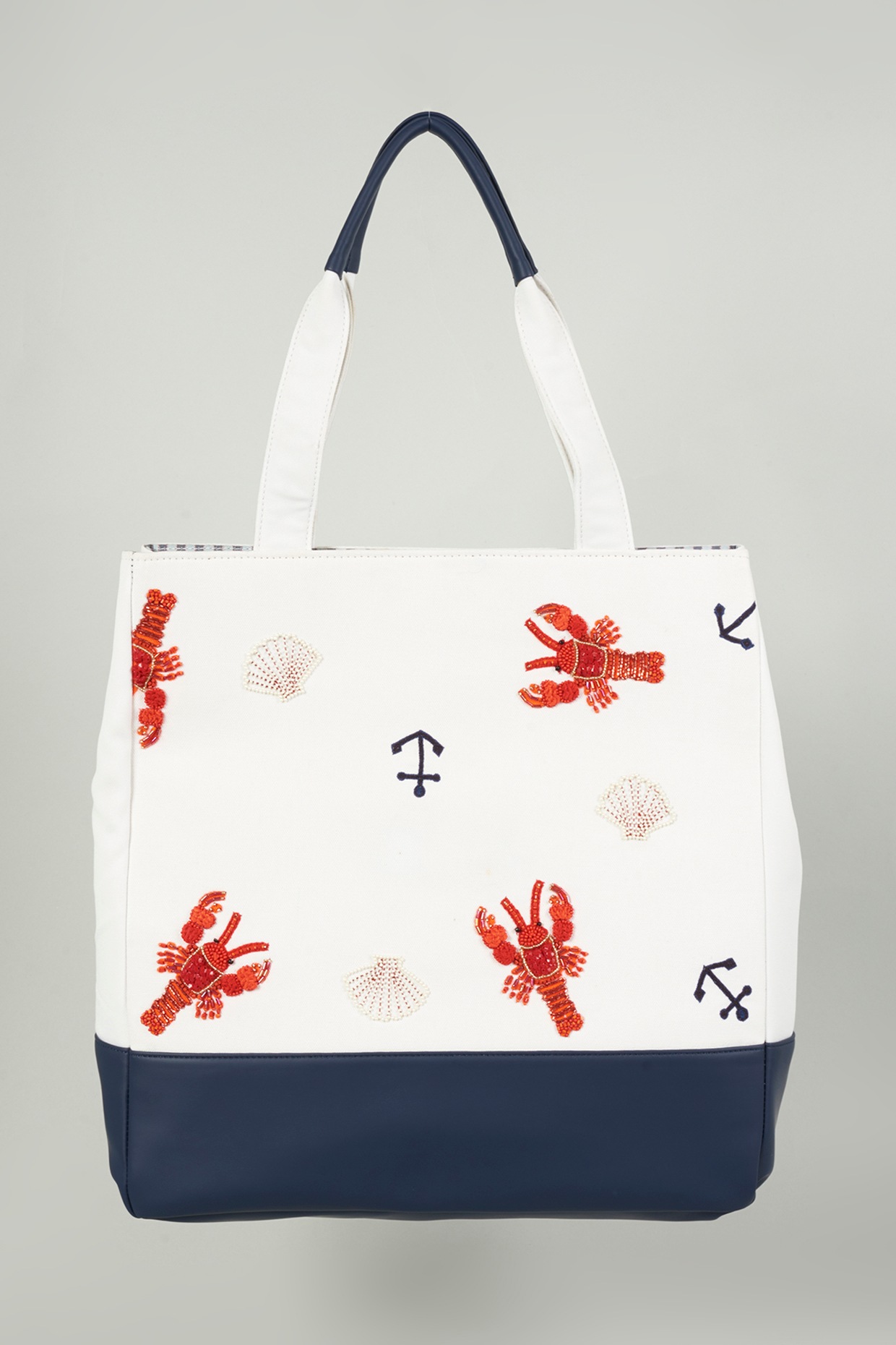 White Embroidered Tote Bag Design by Aloha by PS at Pernia s Pop