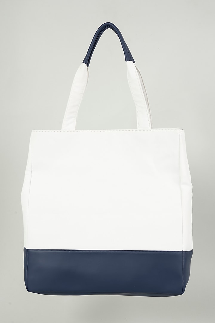 White Embroidered Tote Bag by Aloha by PS at Pernia's Pop Up Shop
