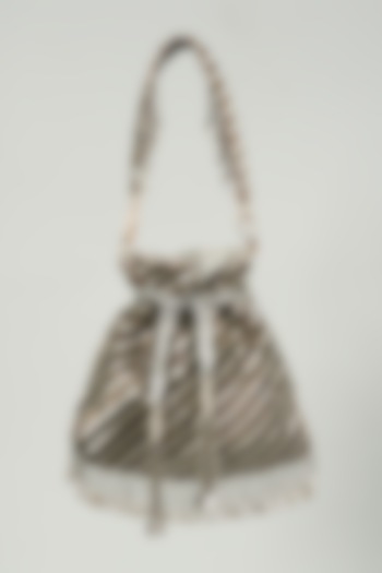 Silver Embroidered Potli by Aloha by PS at Pernia's Pop Up Shop