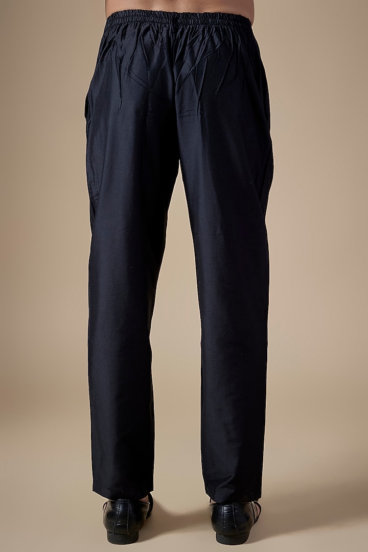 Black Art Silk Pants by ALOUKIK at Pernia's Pop Up Shop