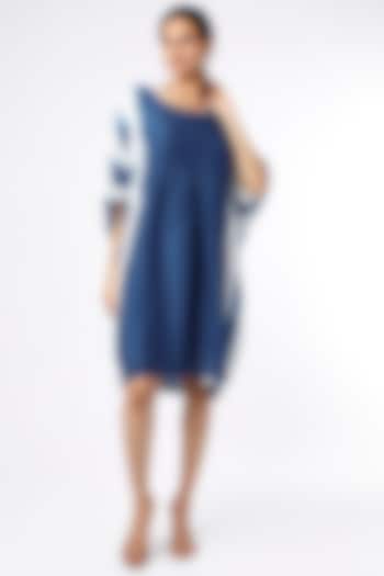 Indigo & White Tie-Dye Summer Dress by Alpa & Reena at Pernia's Pop Up Shop