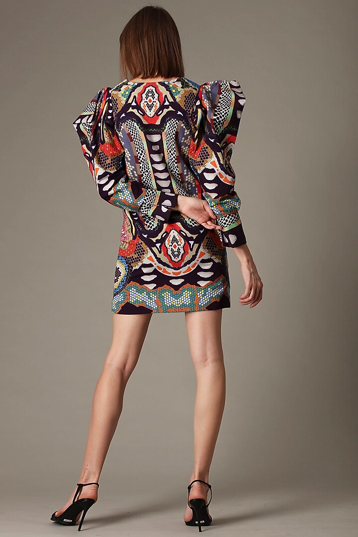 Multi-Colored Printed Shift Vacation Dress by Alpona Designs at Pernia's Pop Up Shop