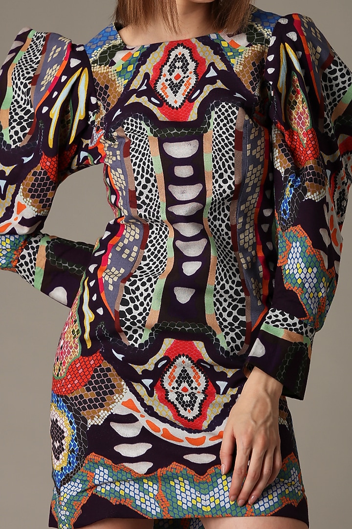 Multi-Colored Printed Shift Vacation Dress by Alpona Designs at Pernia's Pop Up Shop