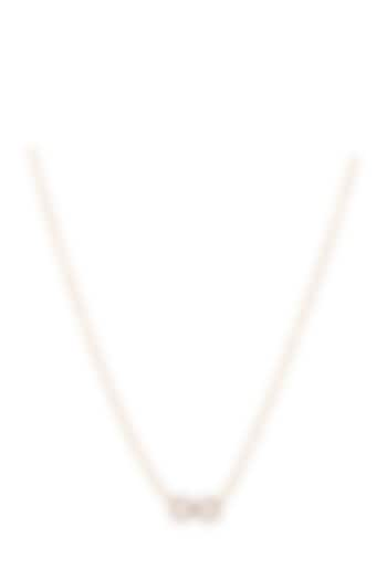 Gold Finish Infinity Necklace In Sterling Silver by ALSO - A Look to Stand Out