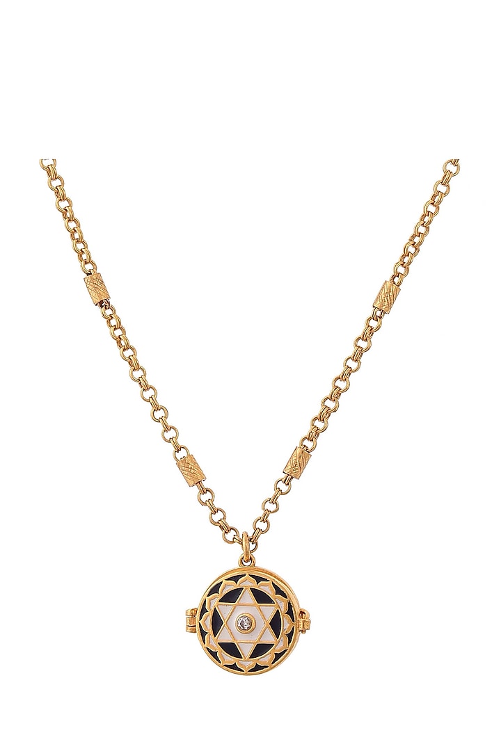 Gold Finish Chakra Pendant Necklace by ALSO - A Look to Stand Out