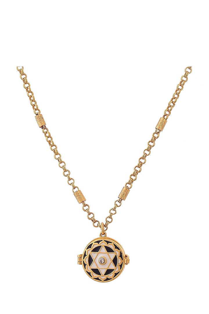 Gold Finish Chakra Pendant Necklace by ALSO - A Look to Stand Out at Pernia's Pop Up Shop