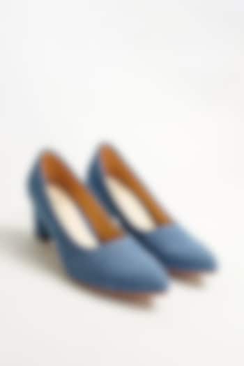 Blue Denim Pointed Pumps by The Alter at Pernia's Pop Up Shop