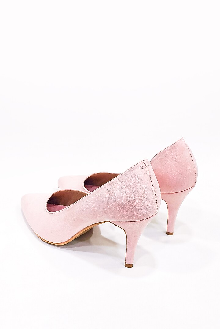 Pink Suede Pointed Pumps by The Alter at Pernia's Pop Up Shop