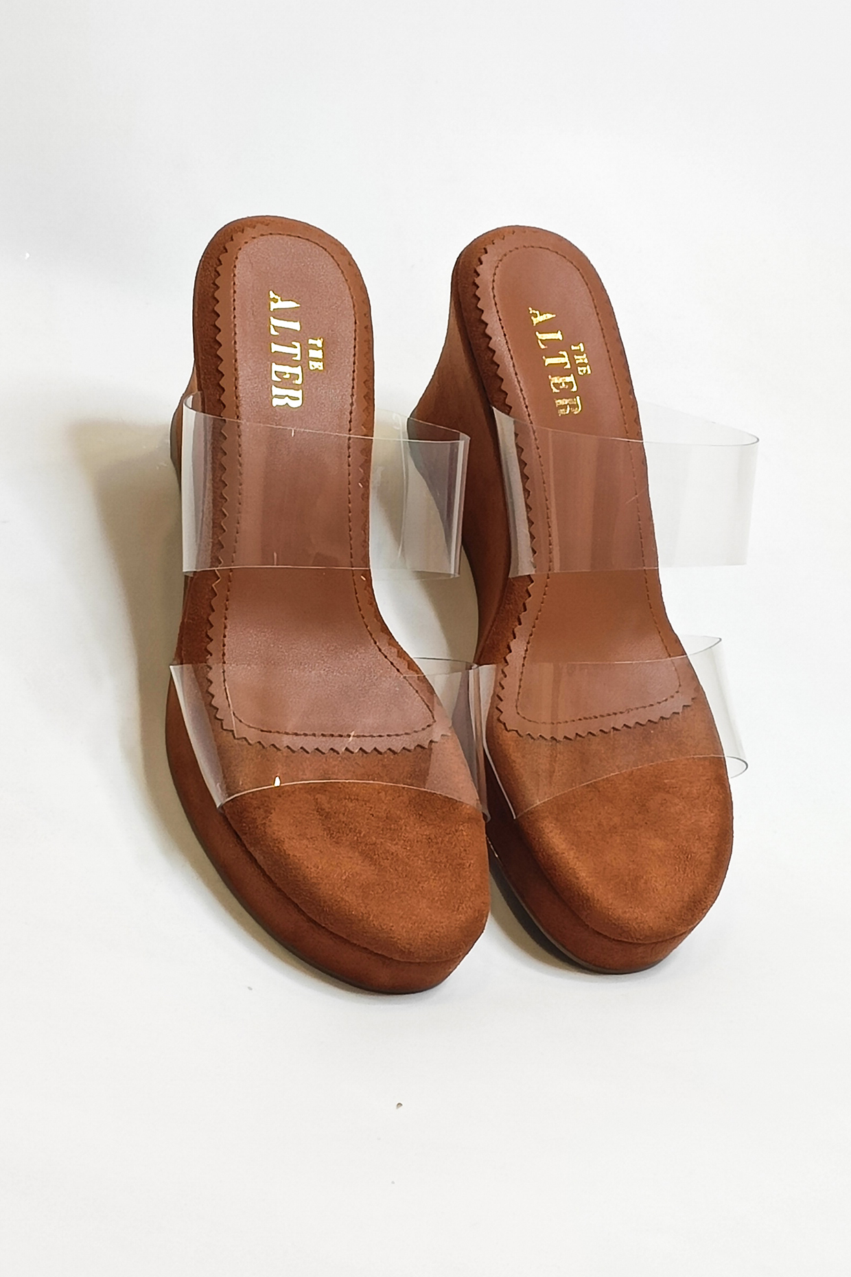 Tan Suede Wedges by The Alter at Pernia's Pop Up Shop
